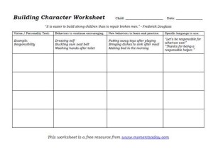 building character worksheet