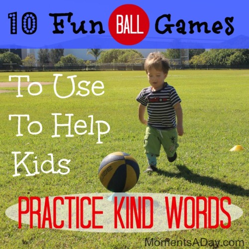 Practicing kind language while playing fun ball games