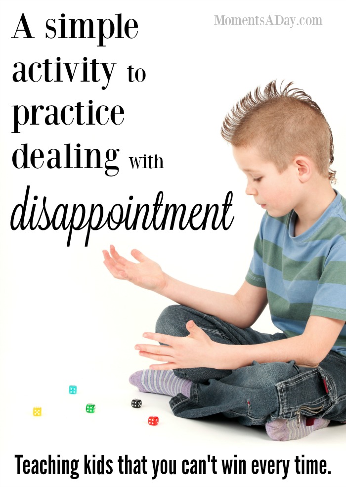  A discussion starter activity for dealing with disappointment to help kids learn to lose graciously