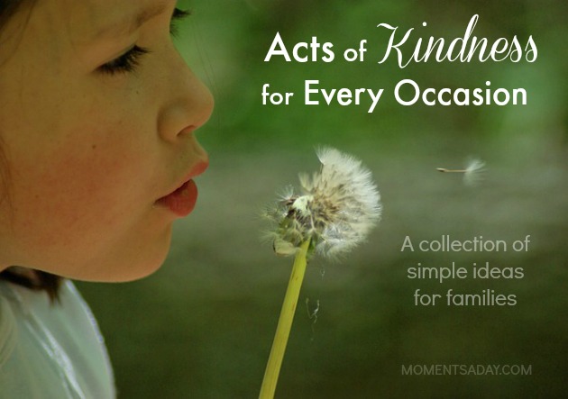 Serving with Kids: Acts of Kindness for Every Occasion - a collection of ideas from MomentsADay.com