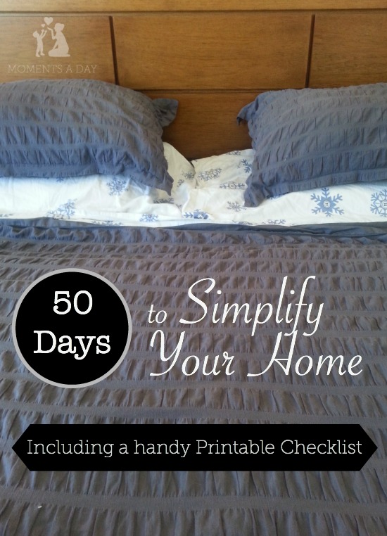 50 Days To Simplify Your Home Printable Checklist