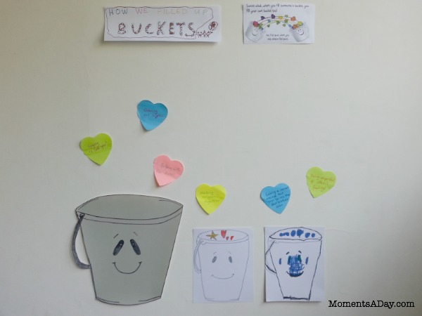 How to fill your bucket activity Kindness Wall