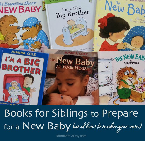 Collection of books to prepare for a new sibling plus how to create your own personalised book