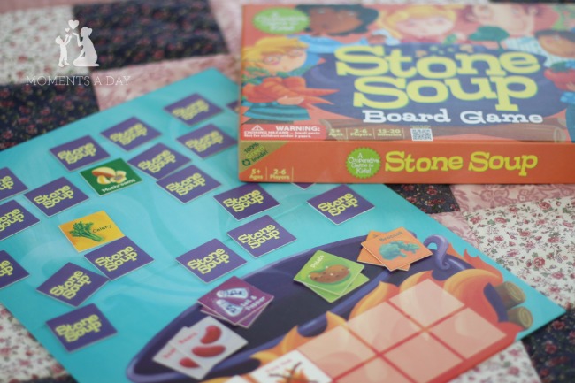 Cooperative board game for kids from Peaceable Kingdom called Stone Soup