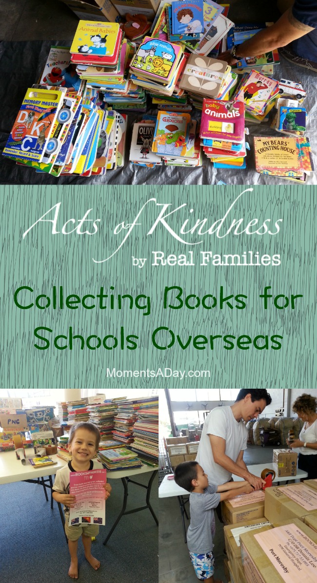 Family Volunteer Project Collecting Books for Schools Overseas