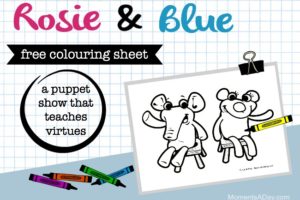 “Rosie & Blue” Free Printable Colouring Sheet