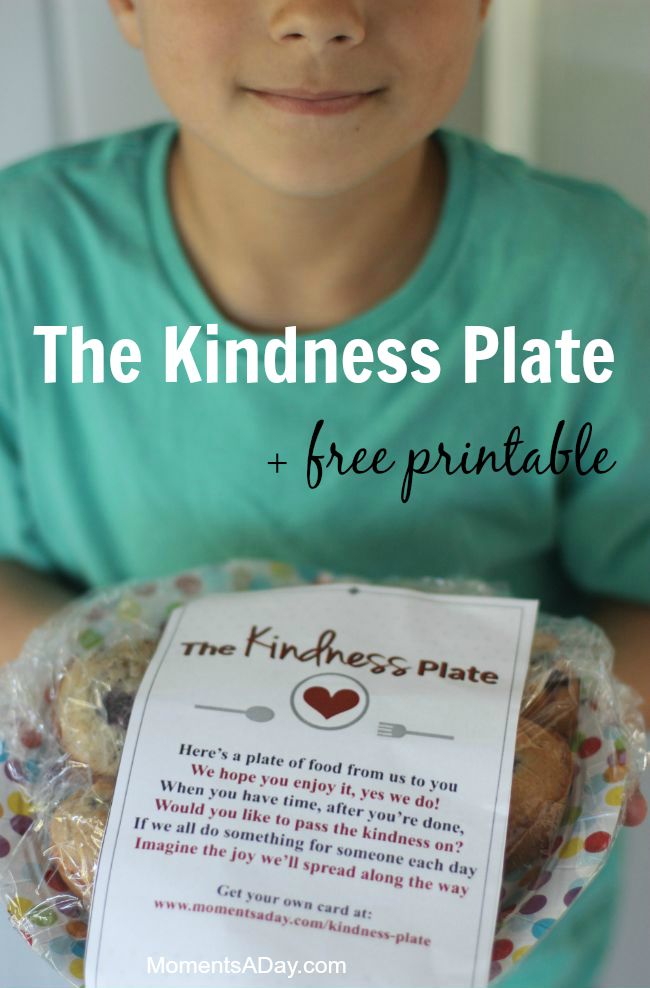 Awesome project for kids The Kindness Plate get a free printable poem to use here
