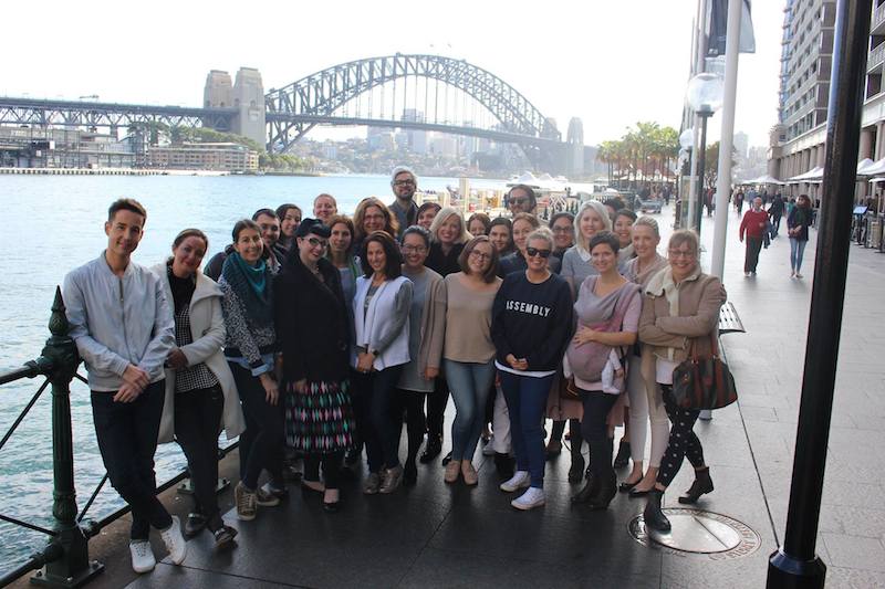 Bloggerati group shot in front of the Sydney Habour Bridge