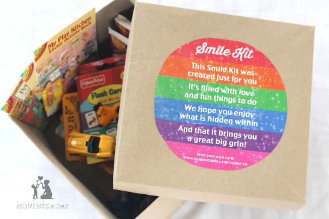 Smile Kit for new siblings hospital patients kids who have experienced loss etc