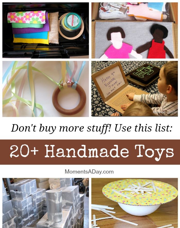  20+ Handmade Toys for Kids including giant blocks, clothespin fairies, cereal box garage and printable masks