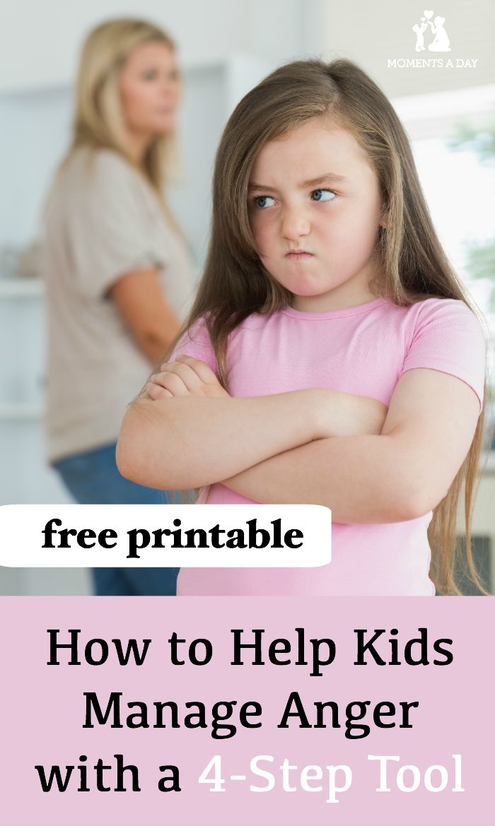 Free printable tool to help kids learn to manage anger or panic