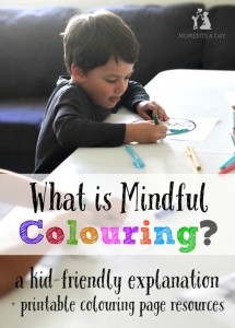 A great explanation for kids about how to be mindful while they colour - a great tool to relax and de-stress