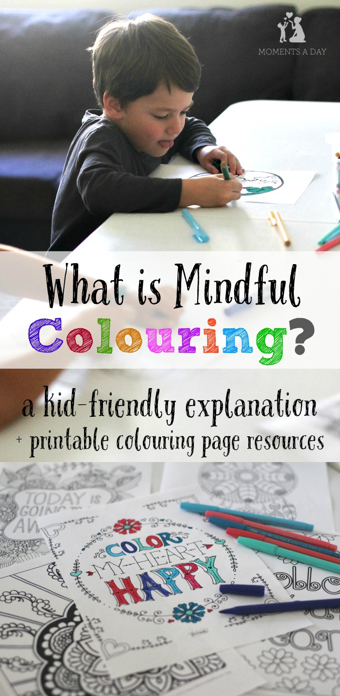 How to explain mindful colouring to kids plus where to go to get awesome colouring pages for kids and adults