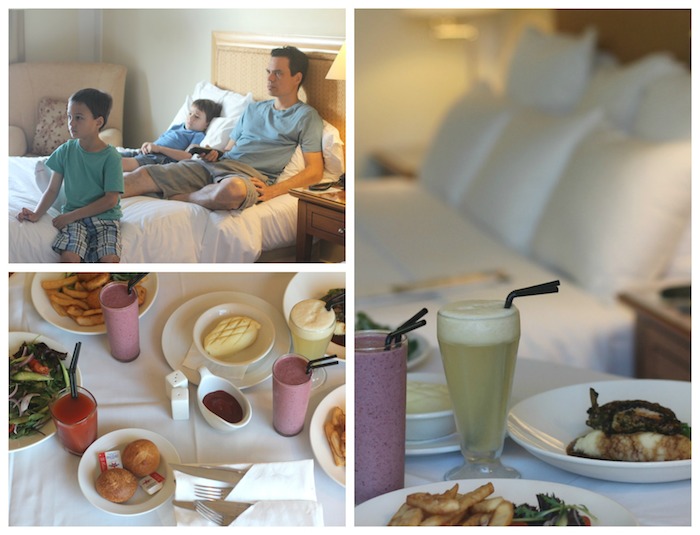 Relaxing room service is perfect for a family vacation especially when it has kid friendly options