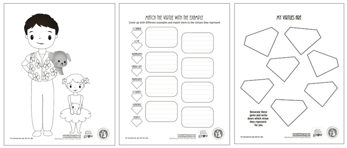 Colouring and activity pages for Mason's Greatest Gems