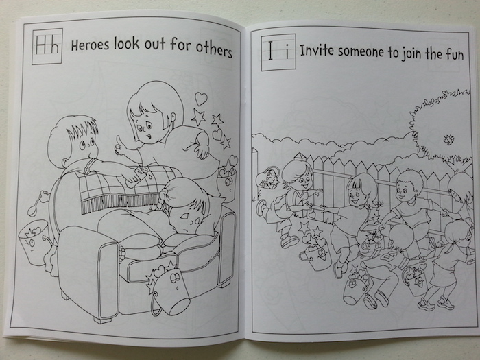 Bucket Filler colouring book great to instill the message of kindness from the series