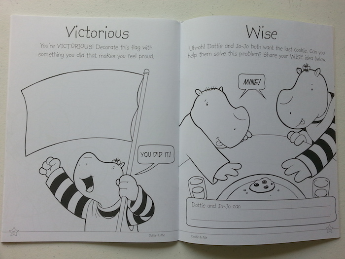 Virtues for kids in the form of a colouring book