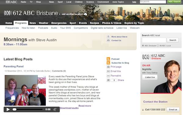 ABC radio appearances