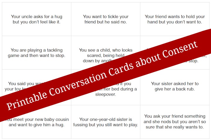 Free Printable Conversation Cards to Teach Consent