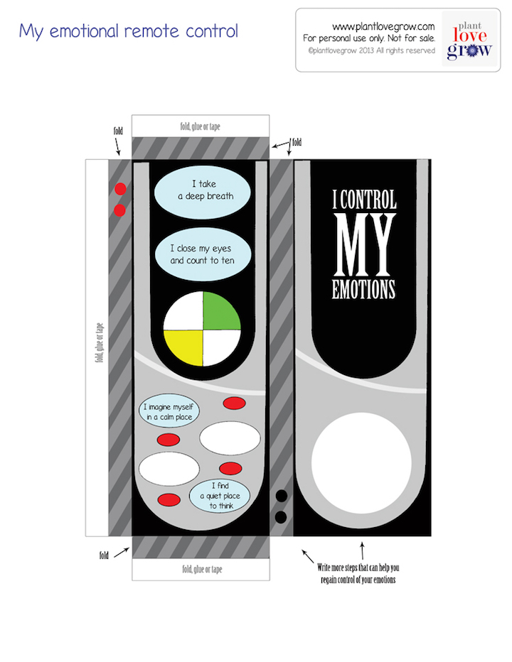 How to Be In Charge of Your Emotional Remote Control {Free Printable}