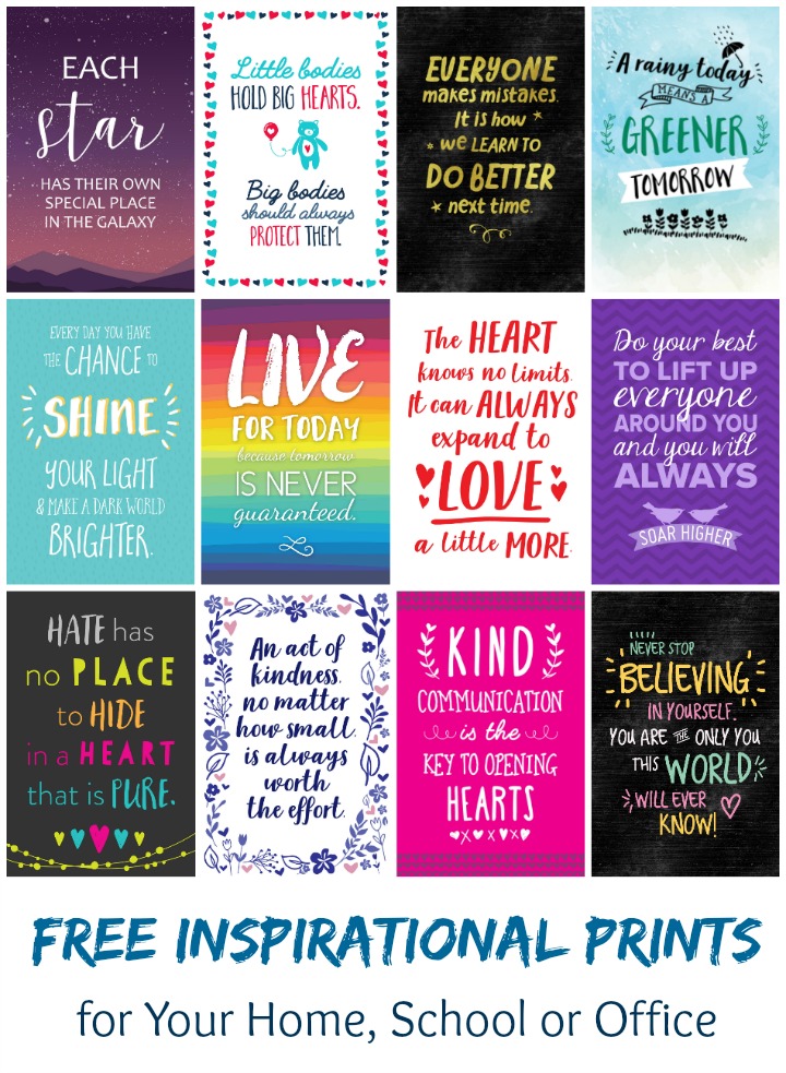 Free Inspirational 6x4 Prints for Your Home, School or Office