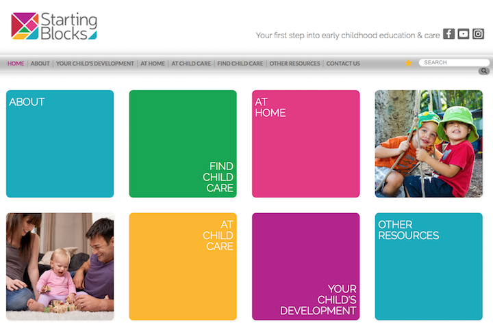 Starting Blocks is a free government website that rates and assesses child care providers around Australia to equip parents with valuable information on choosing a provider for their child