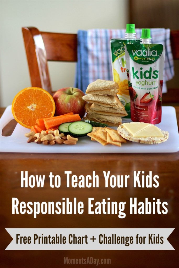 Tips + Printable Chart + Fun Challenge to Teach Kids Responsible Eating Habits