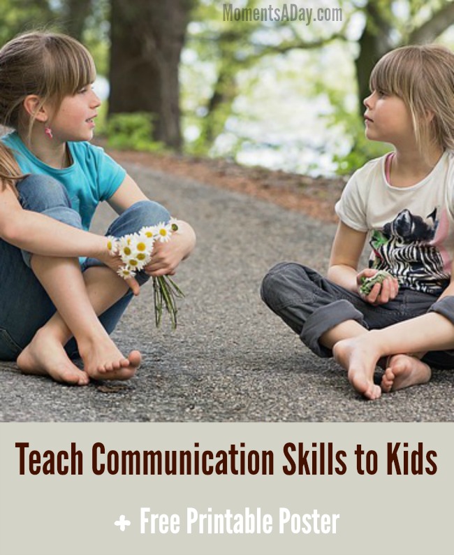 Teach these six communication skills for kids with the free printable