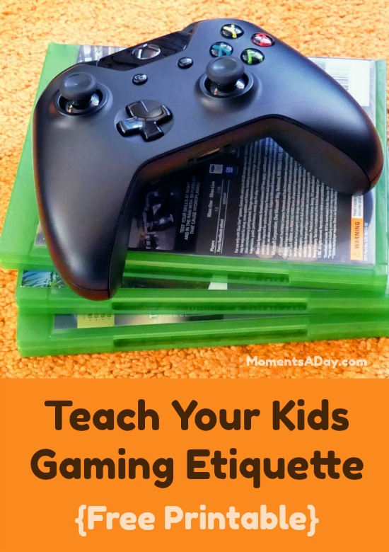 Free Printable to Teach Kids Gaming Etiquette