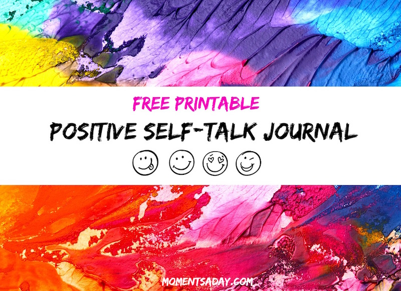Free printable positive self talk journal for kids at home or school