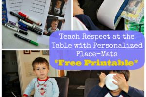 {Homemade Place-Mat Printable} Encourage Respectful Behavior At The Table